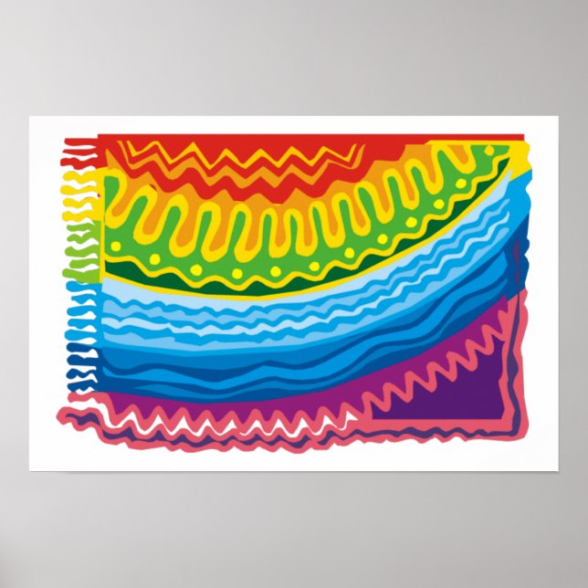 Abstrakte Rainbow Art Posters Poster (Vorne)