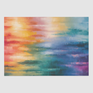 Abstrakte Rainbow Colors Horizon Art Decoupage Seidenpapier