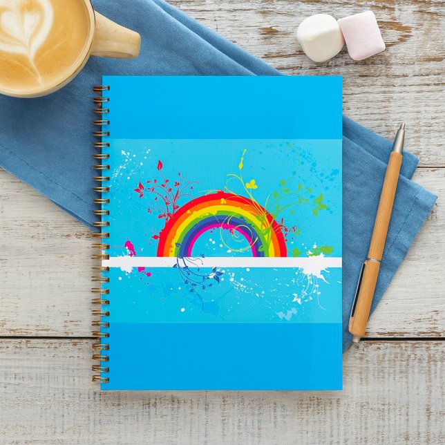 Abstrakte Rainbow Floral Wirbel und Paint Spritzer Planer (Von Creator hochgeladen)