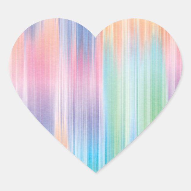 Abstrakte Rainbow Hearts Herz-Aufkleber (Vorderseite)