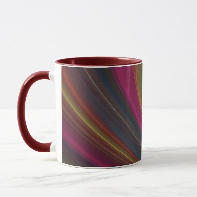 Abstrakte Rainbow-Keramik-Tasse Tasse (Links)