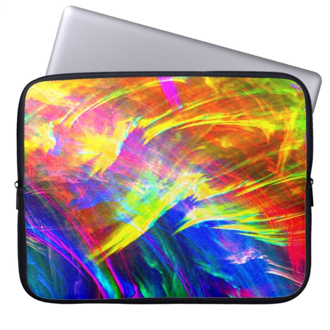 Abstrakte Rainbow  Kunst Laptopschutzhülle (Vorderseite)