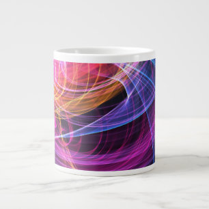 Abstrakte Rainbow-Lampen Jumbo-Tasse