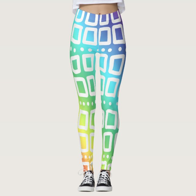 Abstrakte Rainbow-Leggings Leggings (Vorderseite)