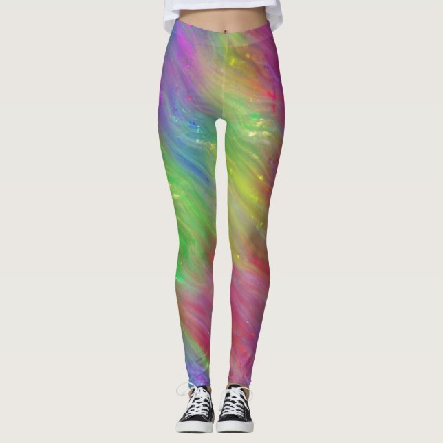 Abstrakte Rainbow-Leggings Leggings (Vorderseite)