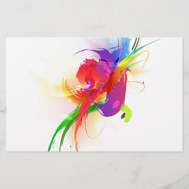 Abstrakte Rainbow Lorikeet Paint-Spritzer (Vorderseite)