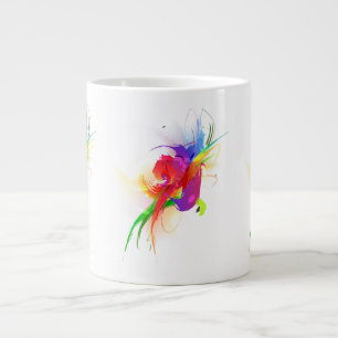 Abstrakte Rainbow Lorikeet Paint-Spritzer Jumbo-Tasse