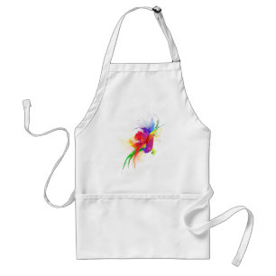 Abstrakte Rainbow Lorikeet Paint-Spritzer Schürze