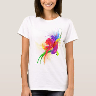 Abstrakte Rainbow Lorikeet Paint-Spritzer T-Shirt