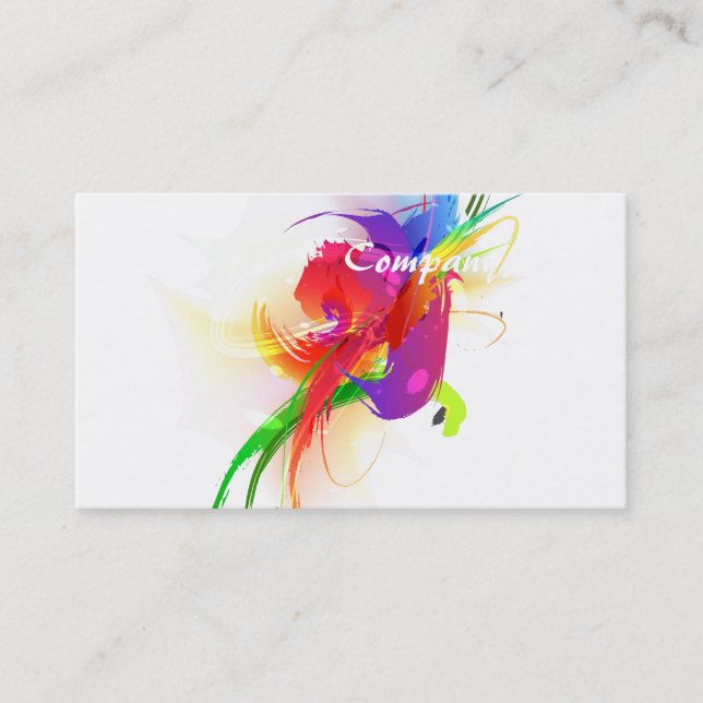 Abstrakte Rainbow Lorikeet Paint-Spritzer Visitenkarte (Vorderseite)
