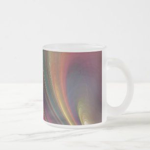Abstrakte Rainbow Mattiert Glass Tasse