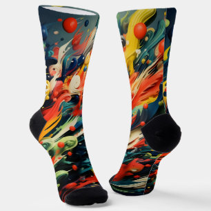 Abstrakte Rainbow Splash Rhapsody Art Socken