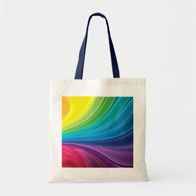 Abstrakte Rainbow Swirt Tote Bag Tragetasche (Vorne)
