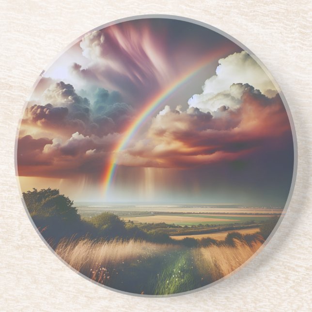 Abstrakte Rainbow-Untersetzer 🌈 ✨ Getränkeuntersetzer (Vorne)
