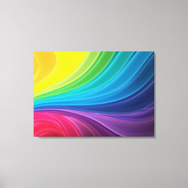 Abstrakte Rainbow Wrapped Canvas Print Leinwanddruck (Vorderseite)