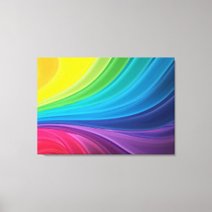 Abstrakte Rainbow Wrapped Canvas Print Leinwanddruck