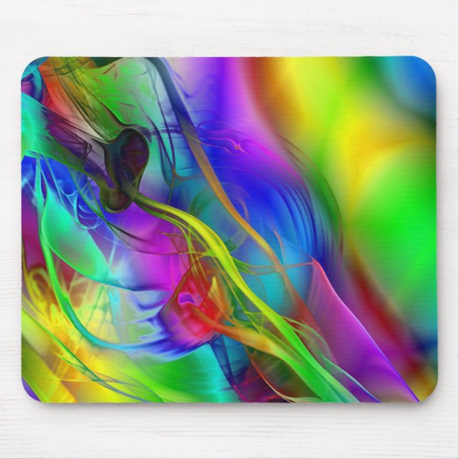 Abstrakte Rauch-Kunst Mousepad (Vorne)
