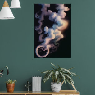 Abstrakte Raucher-Wirbel Modernes Kunstposter Poster