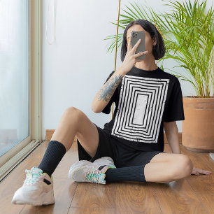 Abstrakte Rechteck-Linien T-Shirt