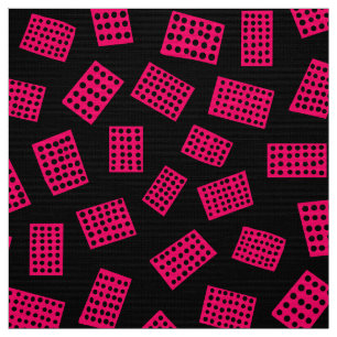 Abstrakte Rechtecke 081122 - Neon Red on Black Stoff