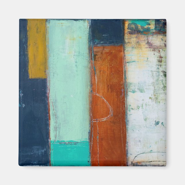 Abstrakte Rechtecke Magnet (Vorne)