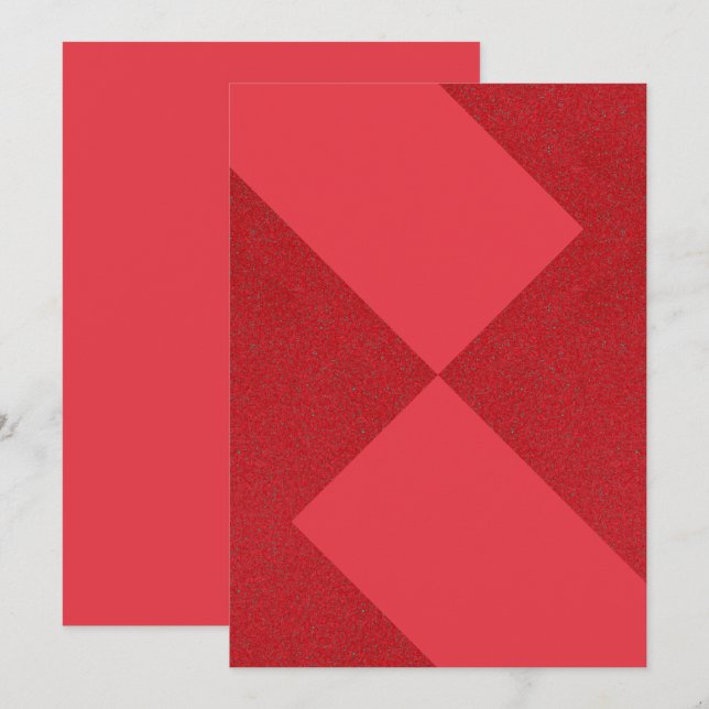 Abstrakte Red Diamond Flat Card - Anpassbar Save The Date (Vorne/Hinten)