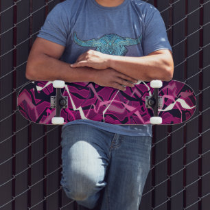 Abstrakte Red Wave Skateboard