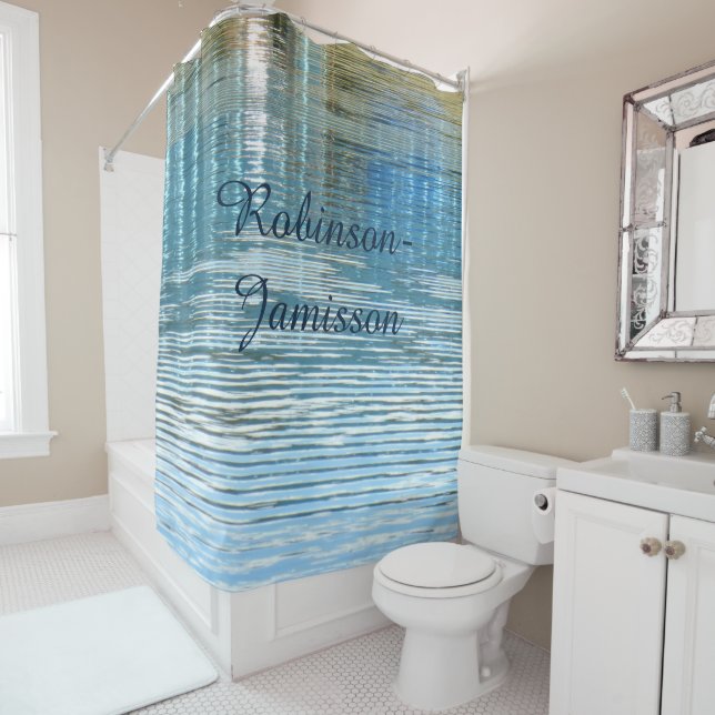 Abstrakte Reflektionsdusche Vorhang Hyphenidname (Beispiel)