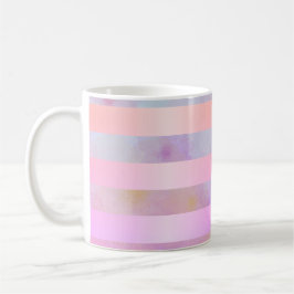 Abstrakte Regenbogen-Blume Streifen in Wasserfarbe Kaffeetasse