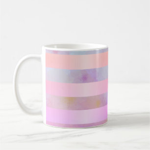 Abstrakte Regenbogen-Blume Streifen in Wasserfarbe Kaffeetasse
