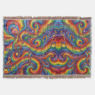 Abstrakte Regenbogen-Schmelznoten Moderne Decken