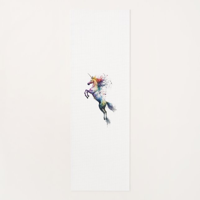 Abstrakte Regenbogenfarbe eines Einhorns Yogamatte (Vorderseite)