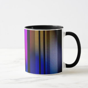 Abstrakte Regenbogenfarben auf schwarzem Hintergru Tasse