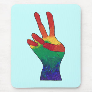 Abstrakte Regenbogenfriedenshilfepads Mousepad