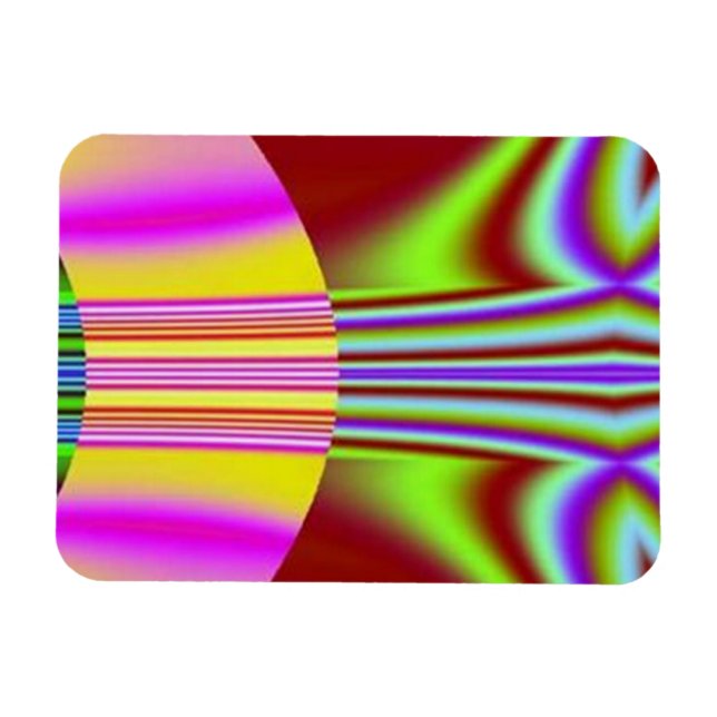 Abstrakte Regenbogengitarre Magnet (Horizontal)