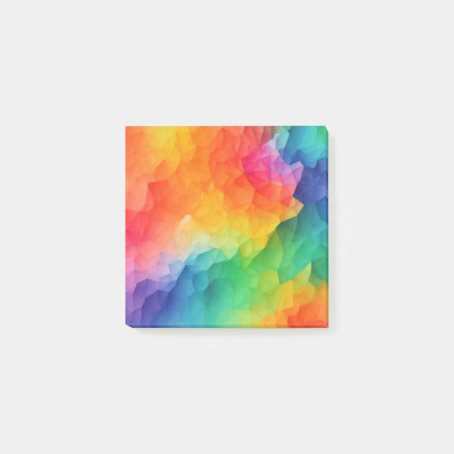 abstrakte Regenbogenillustration Post-it Klebezettel (Vorderseite)