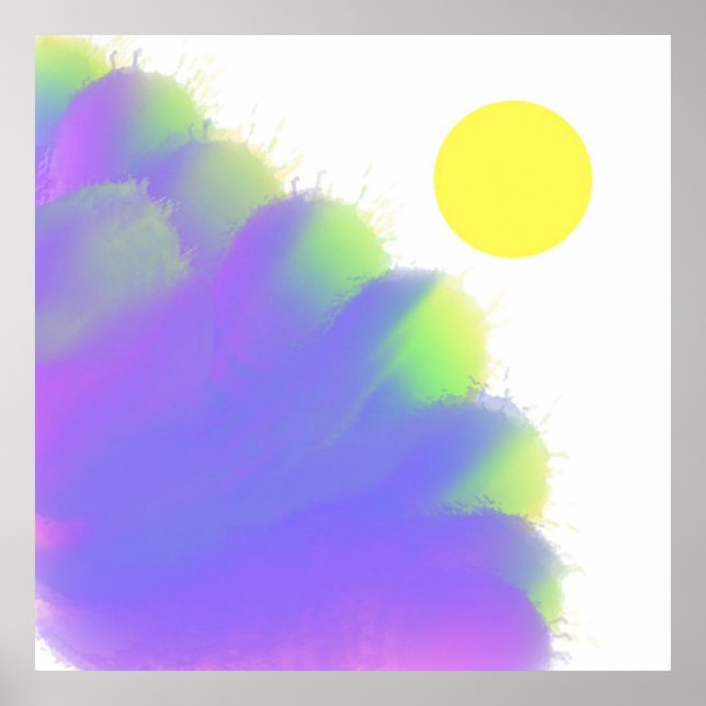 abstrakte Regenbogenkunst Poster (Vorne)