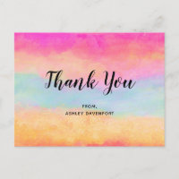 Abstrakte Regenbogenstreifen Danke