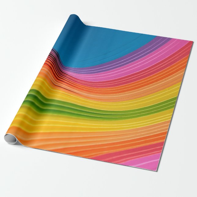 Abstrakte Regenbogenstruktur Geschenkpapier (Ungerollt)