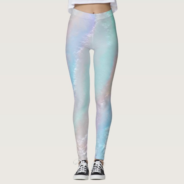 Abstrakte Regenbogentextur Leggings (Vorderseite)
