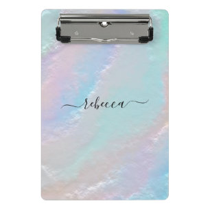 Abstrakte Regenbogentextur Mini Klemmbrett