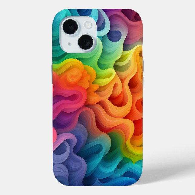 Abstrakte Regenbogenwellen Case-Mate iPhone Hülle (Rückseite)