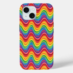 Abstrakte Regenbogenwellen Case-Mate iPhone Hülle