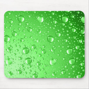 Abstrakte Regenfälle mit metallisch-hellgrün Mousepad