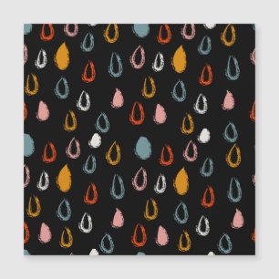 Abstrakte Regentropfen, Stammesdoodle. Magnetkarte