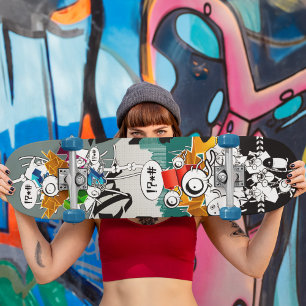Abstrakte Reiche des Beton-Dschungels Skateboard