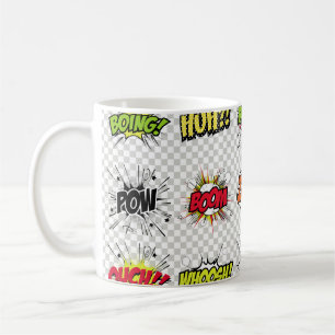 abstrakte Reihe von Pop-Art-Objekten auf einem spe Kaffeetasse