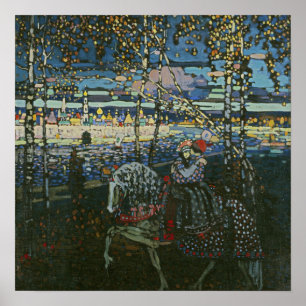 Abstrakte Reise,Paar auf dem Pferd von Kandinsky Poster