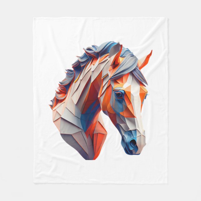 Abstrakte Reitstall Kunst, Dichtung und Musik Luga Fleecedecke (Vorderseite)