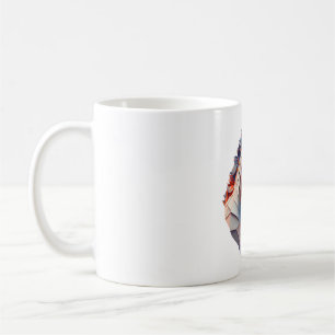 Abstrakte Reitstall Kunst, Dichtung und Musik Luga Kaffeetasse